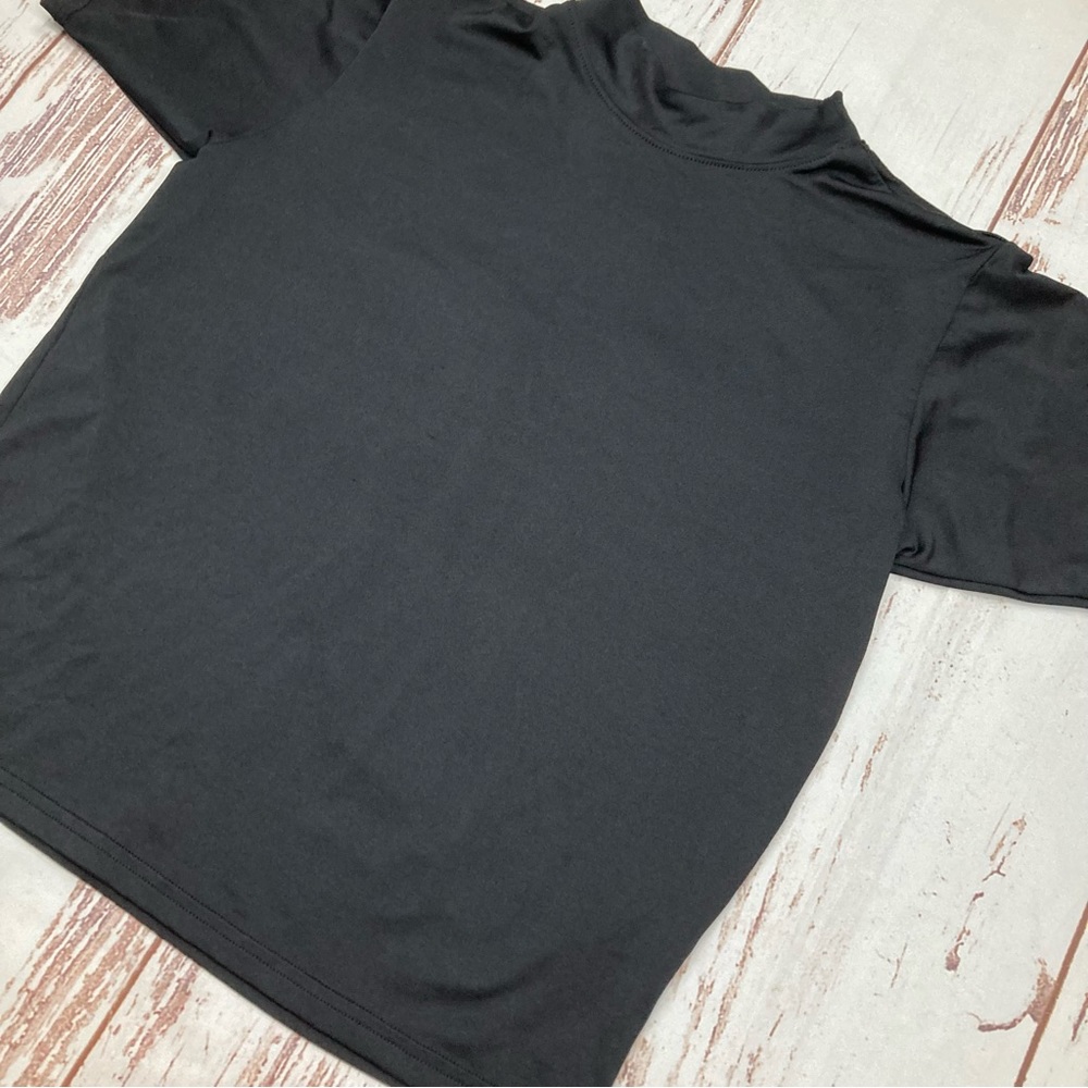 Sun Protection Zone Rashguard Swimwear Short Sleeve Shirt Black Sz Medium